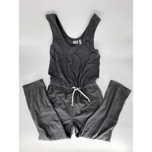 Zelle Jumpsuit Medium Grey String Tie Waist Sleeveless Ankle Length *Tiny Hole*
